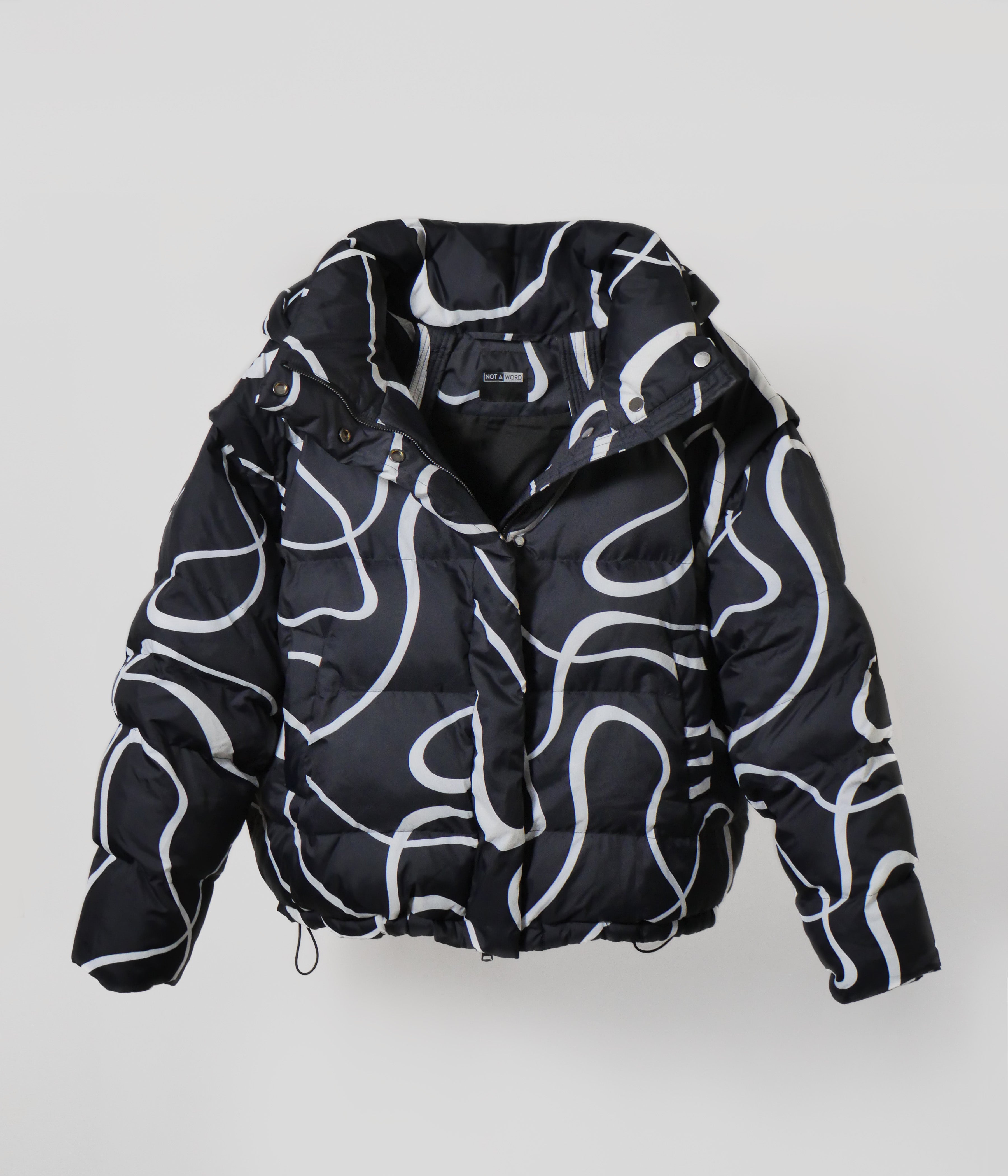 Black Wave Puffer and Vest