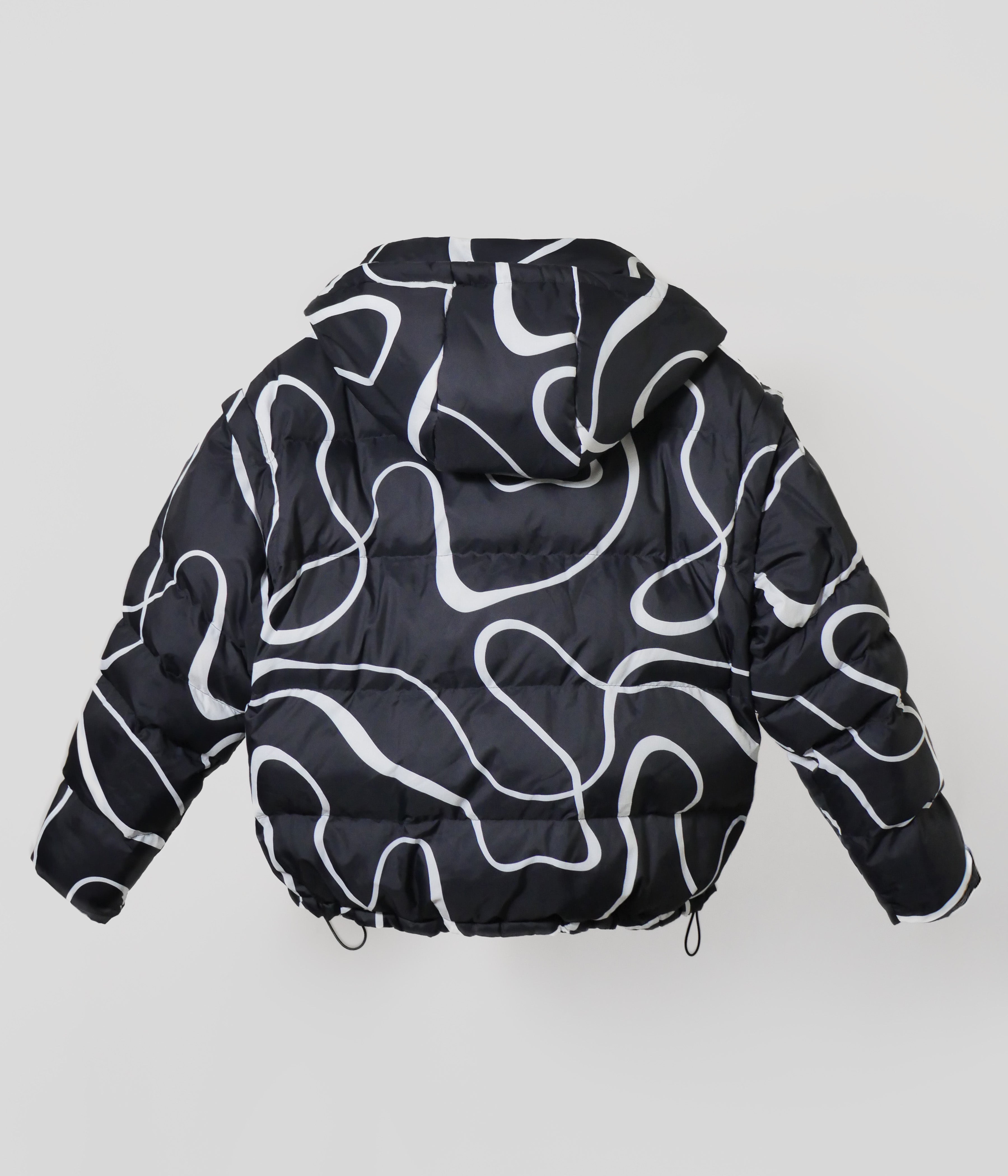 Black Wave Puffer and Vest