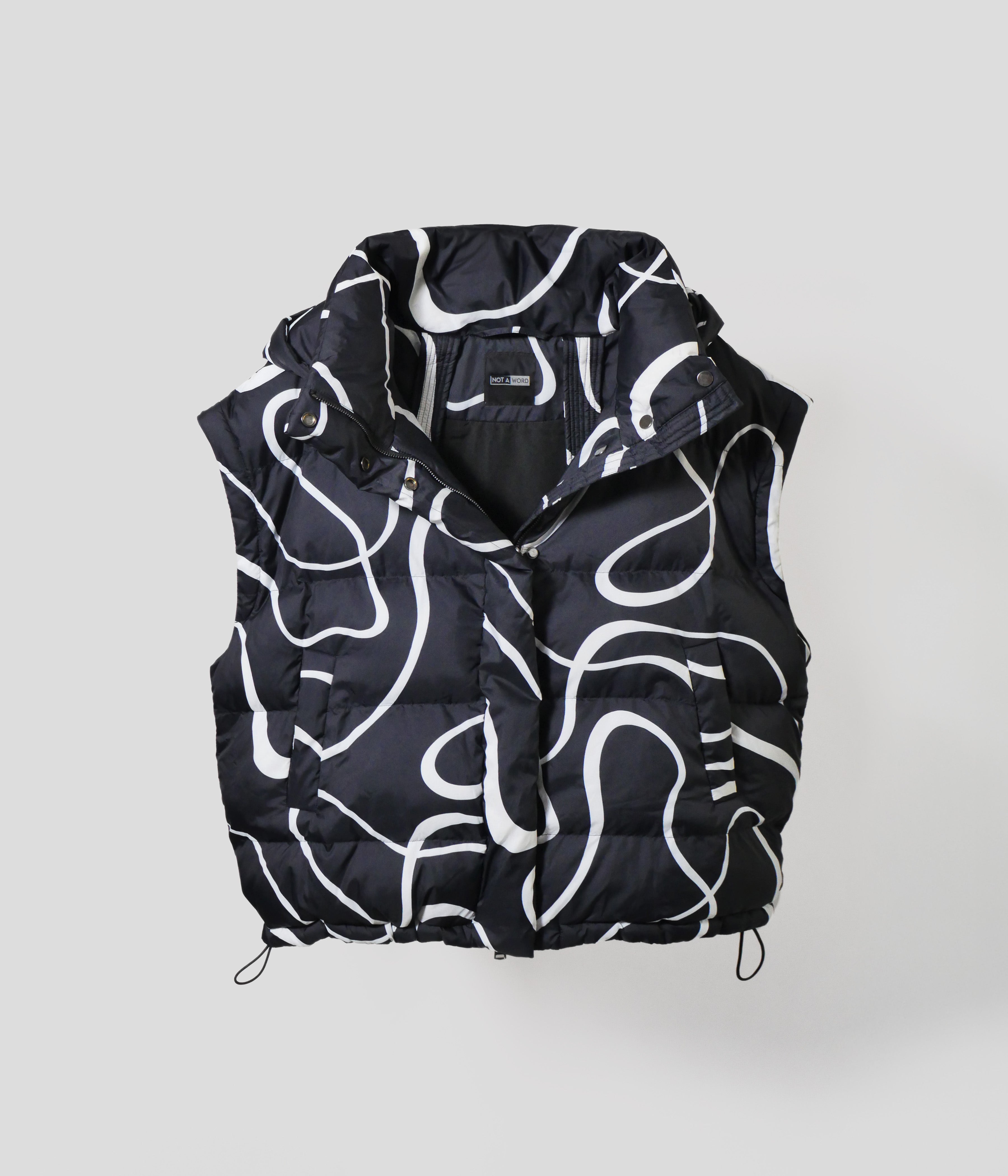 Black Wave Puffer and Vest