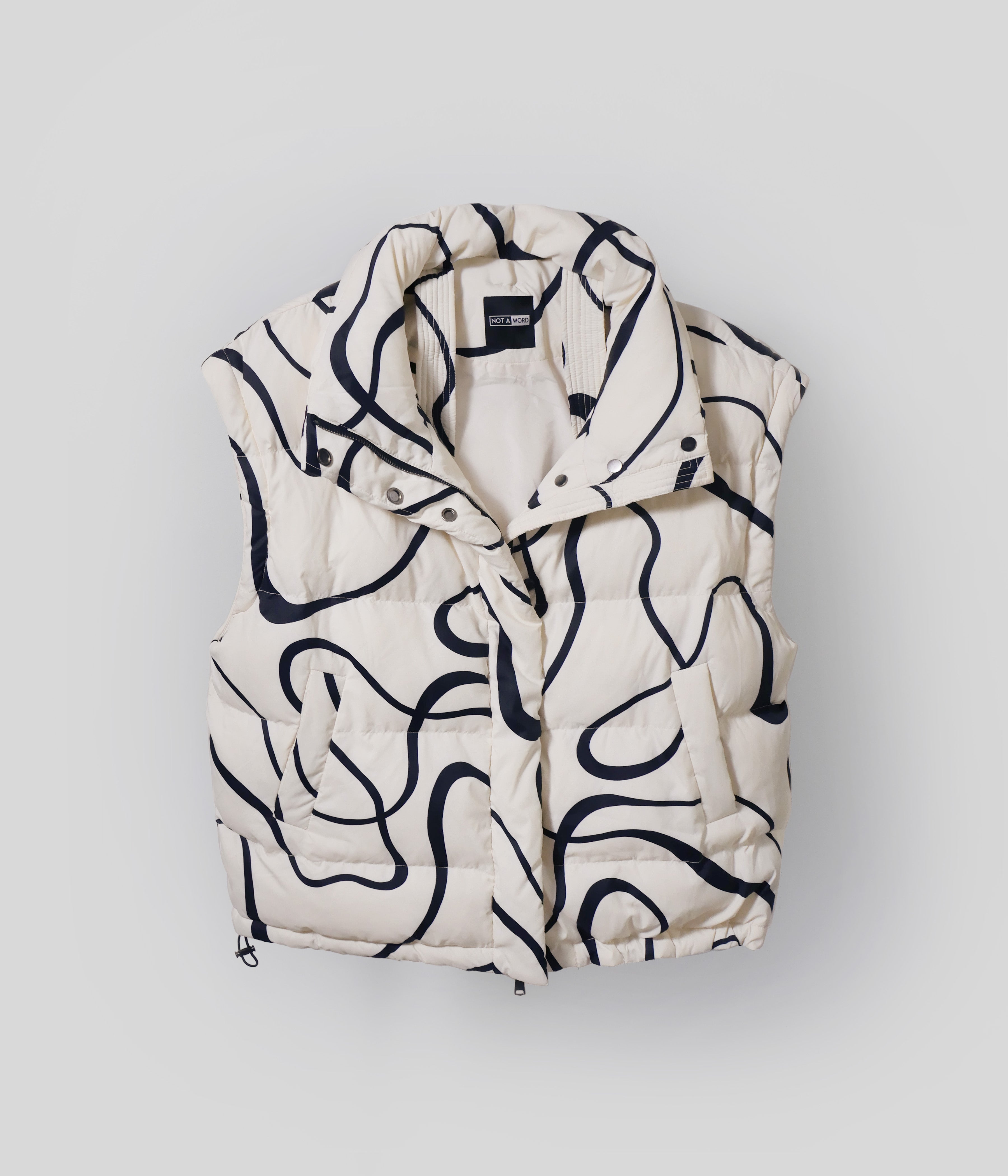 White Wave Puffer and Vest